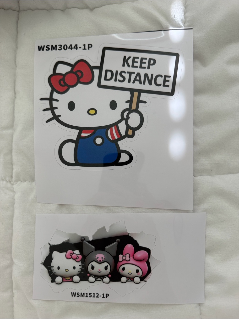 Sanrio Hello Kitty & Friends Sticker Sheet — White, Red, Blue, Pink, Black